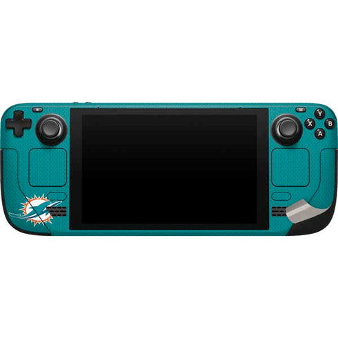 NFL Miami Dolphins Zone Block Steam Deck Handheld Gaming Computer Skin